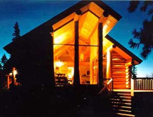 Eagle's View Log Home - Wall of Glass