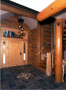 Eagle's View Log Home - Interior Entry
