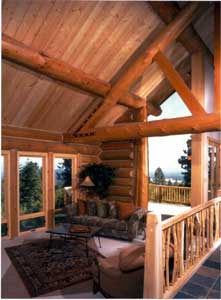 Eagle's View Log Home - Great Room Living